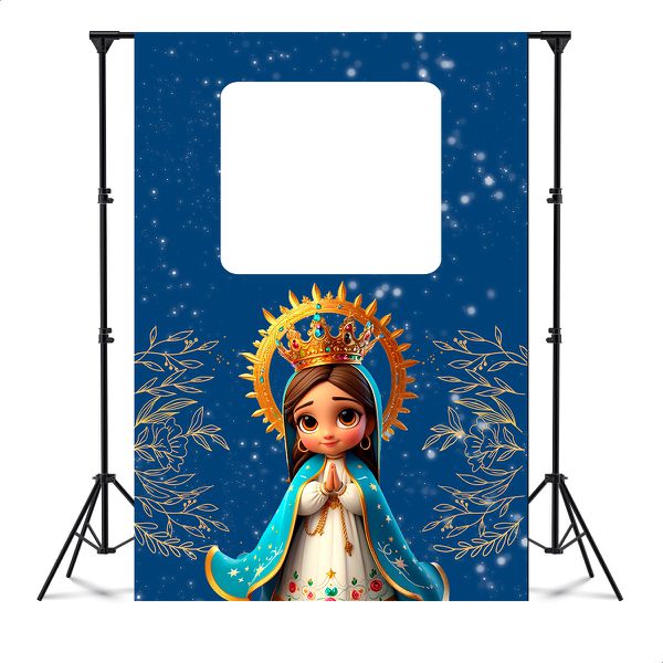 Capa Painel Interativo Para Fotos Vazado Tema Religioso/ Nossa Senhora cute 2070