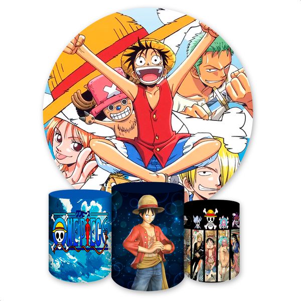 Capa Painel + Trio Capas Cilindros Sublimados Tema One Piece 1944