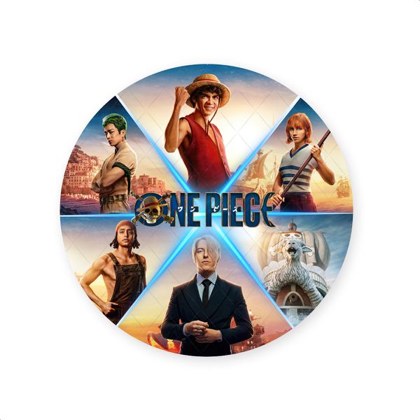 Capa Painel Redondo Sublimados Tema One Piece 2504