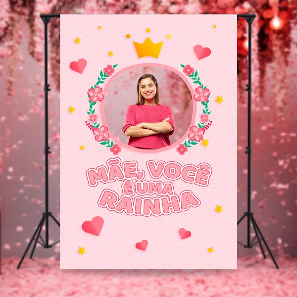 Capa Painel Interativo Para Fotos Vazado Tema Dia das Mães 57
