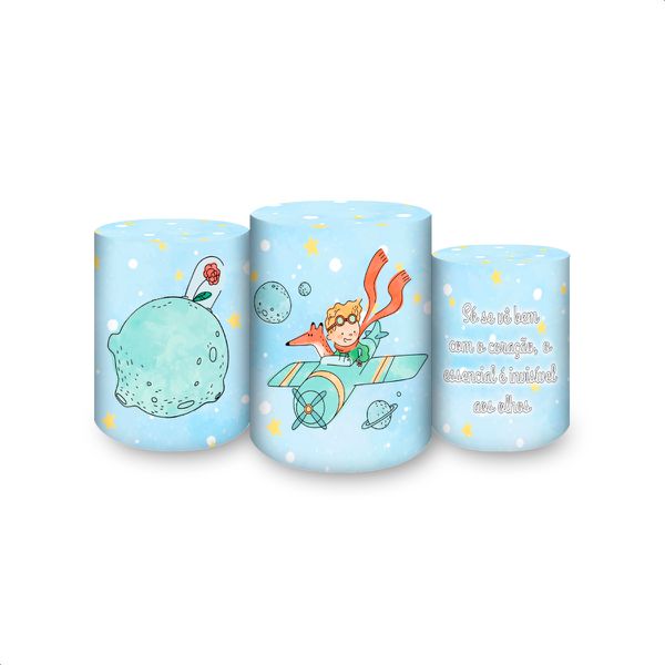 Trio Capas Cilindros Sublimados Tema Pequeno Príncipe 2152