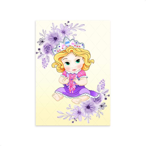 Capa Painel Retangular Sublimado Tema Princesa Cute 2014