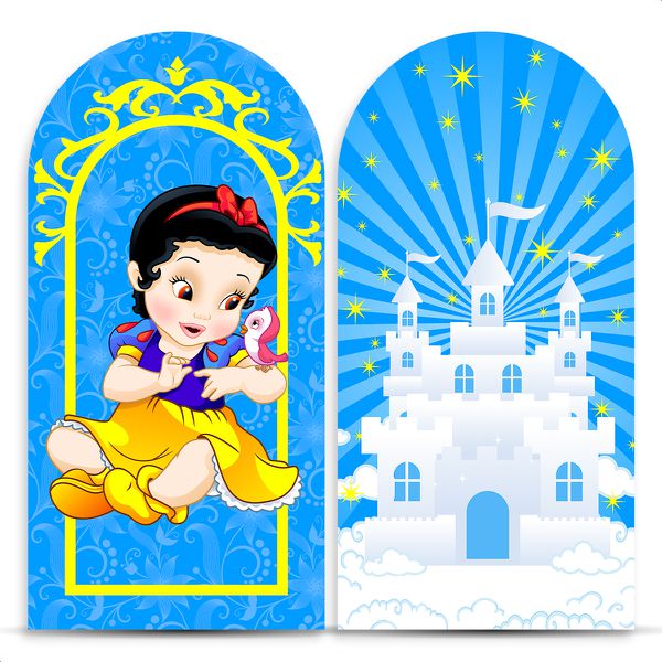 Capa Painel Romano Sublimado Tema Princesa Cute 2013