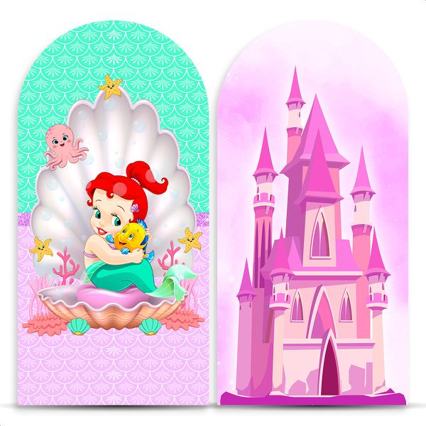 Capa Painel Romano Sublimado Tema Princesa Cute 2016