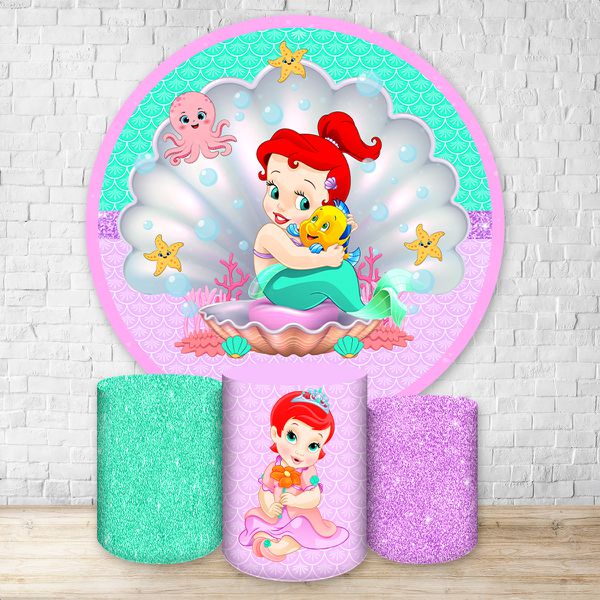 Capa Painel + Trio Capas Cilindros Sublimados Tema Princesa Cute 2016