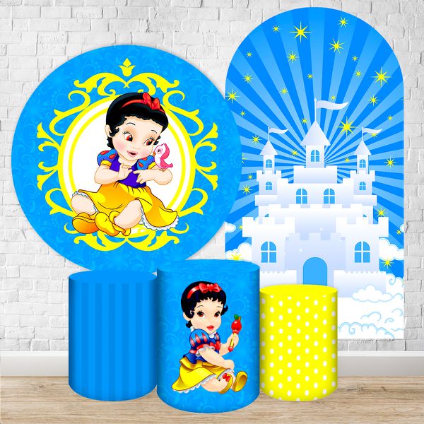 Kit 5 peças Capa Romano Veste Fácil+ Capa Redonda+ Trio Capas Cilindro Sublimados Tema Princesa Cute 2013