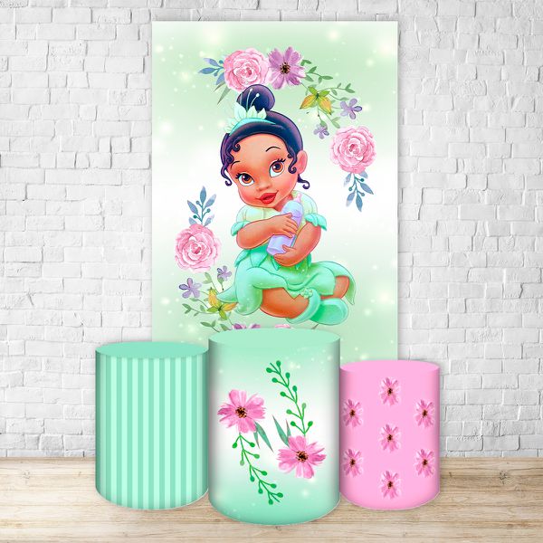 Capa Retangular + Trio Capas Cilindros Sublimados Tema Princesa Cute 2012