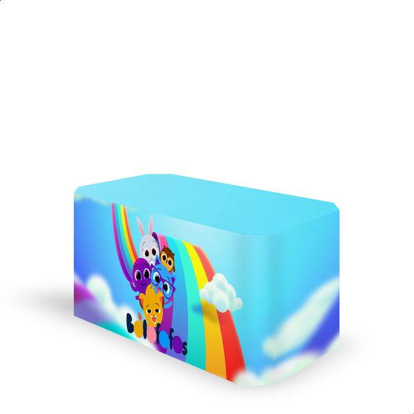 Capa Decorativa para 2 Mesas Quadrada Sublimada Tema Bolofofo Decorações Bolofofos