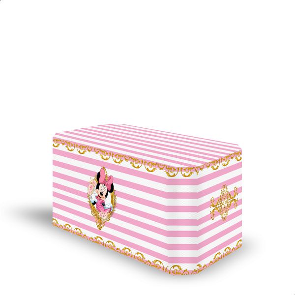 Capa Decorativa para 2 Mesas Quadrada Sublimada Tema Minnie Decorações Minnie