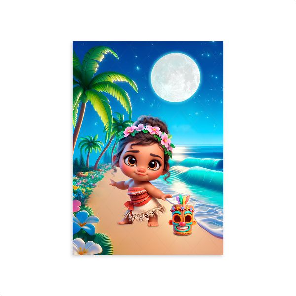 Capa Painel Retangular Sublimado Tema Moana 2051 