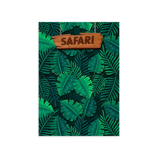 Capa Painel Retangular Sublimado Tema Safari 57