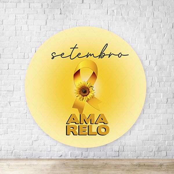 Capa Painel Redondo Sublimados Tema Setembro Amarelo 4049