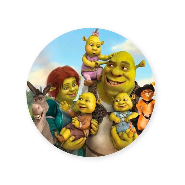 Capa Painel Redondo Sublimados Tema Shrek 5578