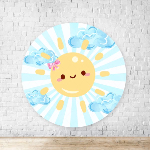 Capa Painel Redondo Sublimados Tema Minha Primeira Volta Ao Sol cute 2118