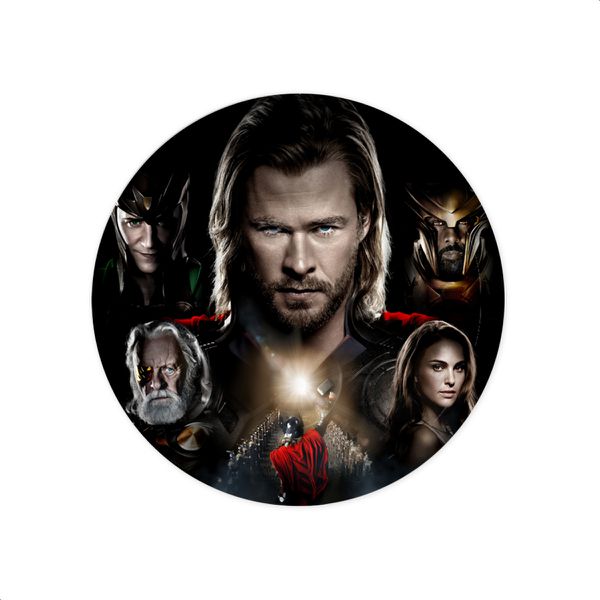 Capa Painel Redondo Sublimados Tema Thor 4010
