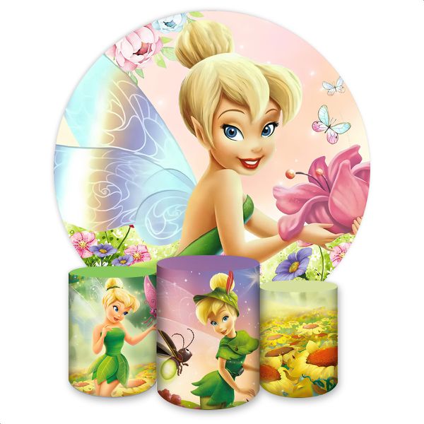 Capa Painel + Trio Capas Cilindros Sublimados Tema Tinker Bell / Sininho 4509