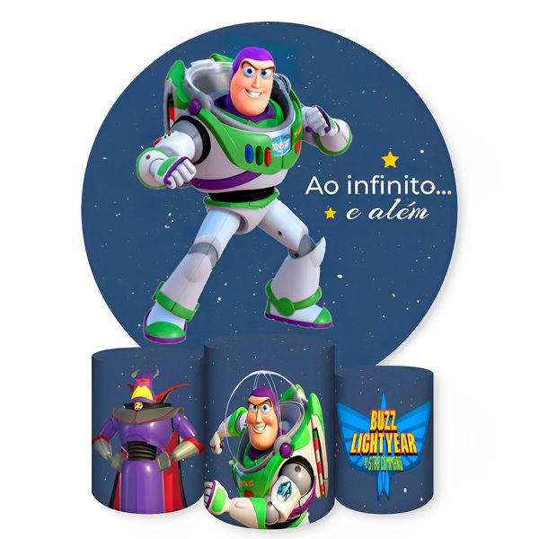 Capa Painel + Trio Capas Cilindros Sublimados Tema Toy Story 1458