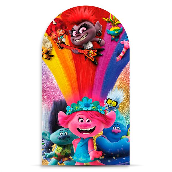 Capa Painel Romano Sublimado Tema Trolls 2508