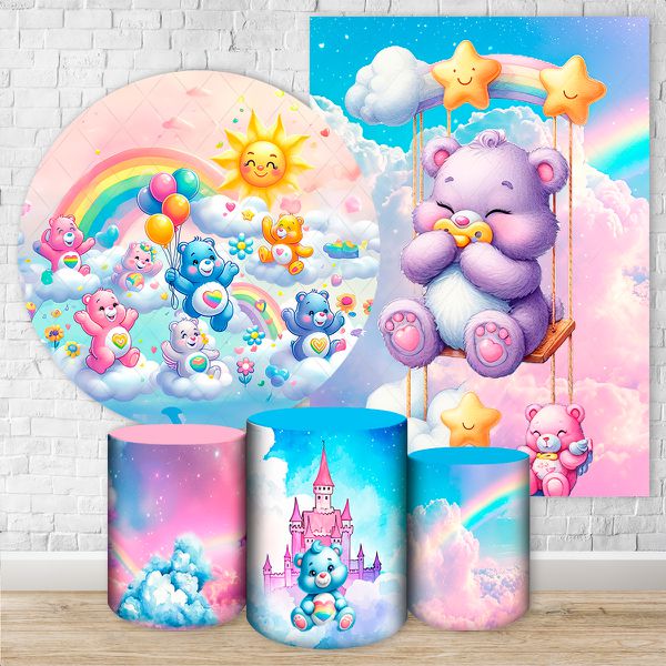 Kit 5 Peças Tema Ursinhos Carinhosos 3D 2713