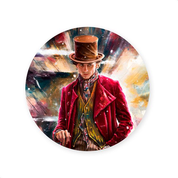 Capa Painel Redondo Sublimados Tema Willy Wonka 2115