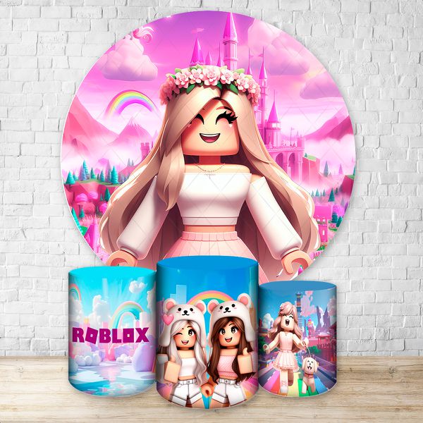 Capa Painel + Trio Capas Cilindros Sublimados Tema Roblox 2715