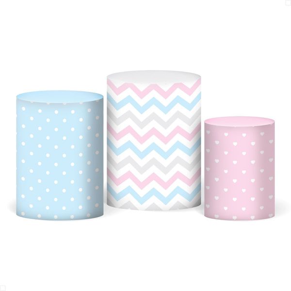 Trio Capas de Cilindros - Chá Revelação Infantil