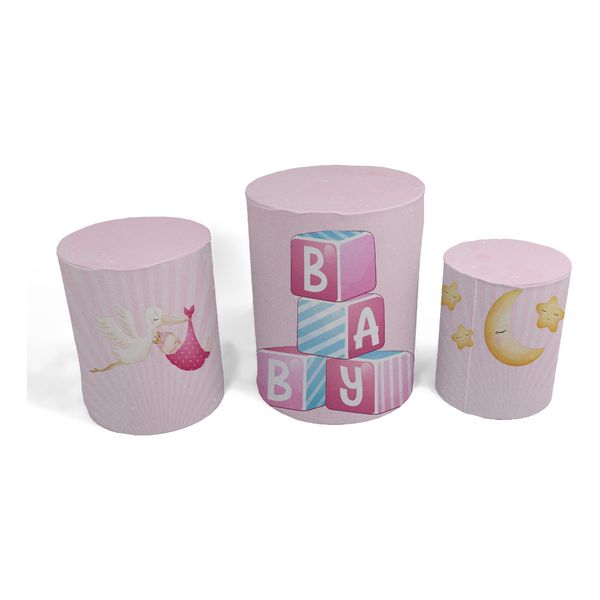 Trio Capas de Cilindros - Chá Revelação Infantil