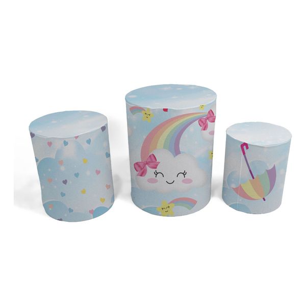 Trio Capas de Cilindros - Chá Revelação Infantil