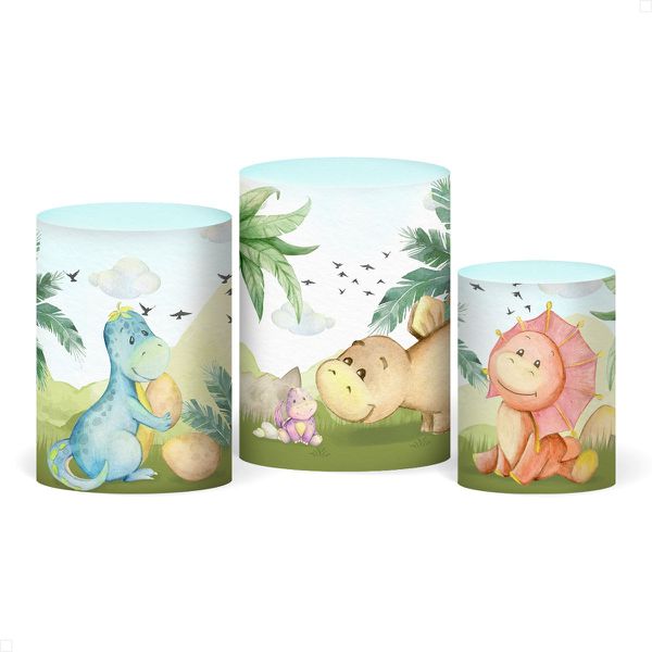 Trio Capas de Cilindros - Dinossauro