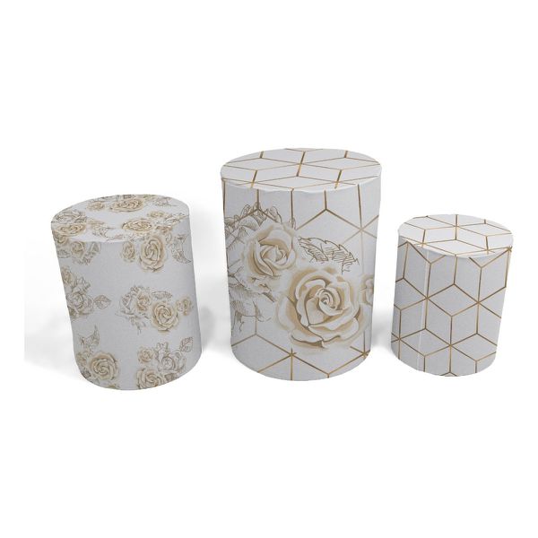 Trio Capas de Cilindros - Floral