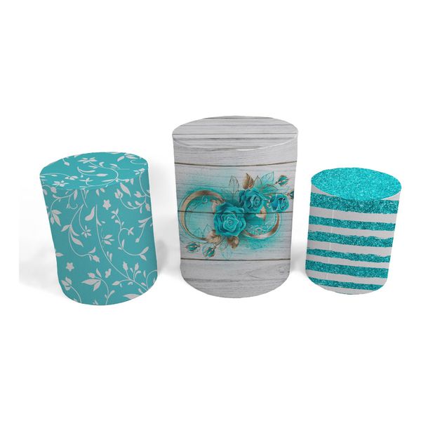 Trio Capas de Cilindros - Floral