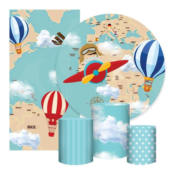 Kit 5 Peças - Ursinho Aviador