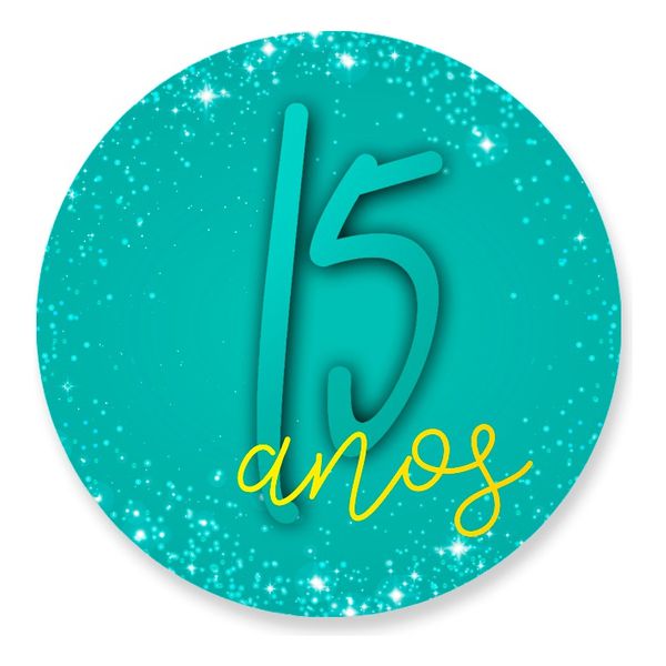 Painel Redondo 50x50 - 15 anos