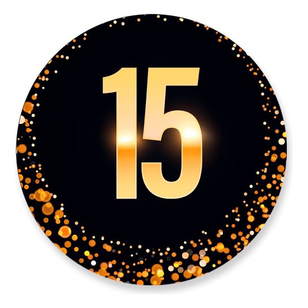 Painel Redondo 50x50 - 15 anos