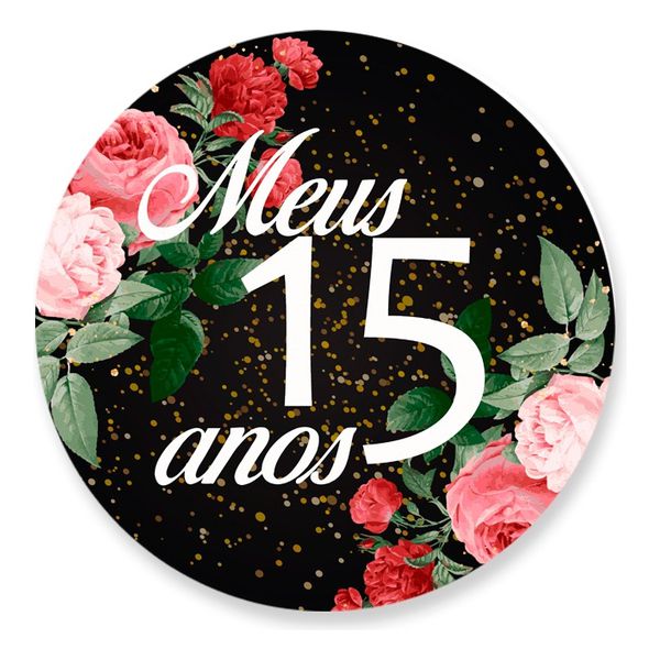 Painel Redondo 50x50 - 15 anos