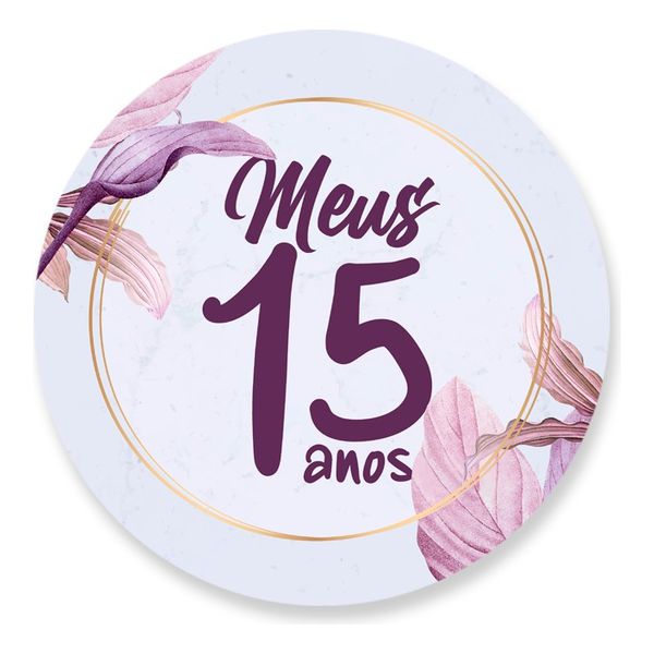 Painel Redondo 50x50 - 15 anos