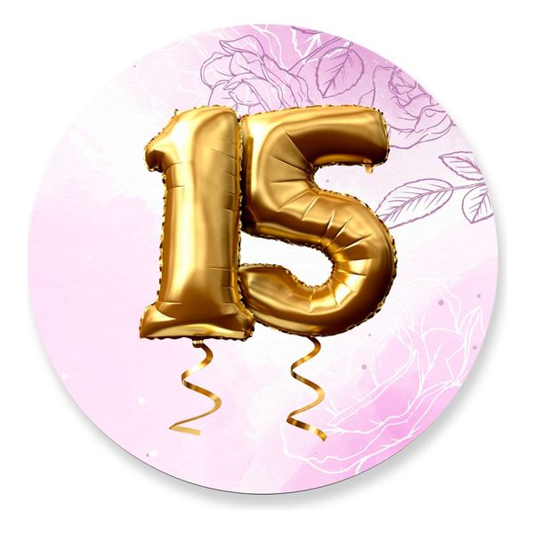 Painel Redondo 50x50 - 15 anos