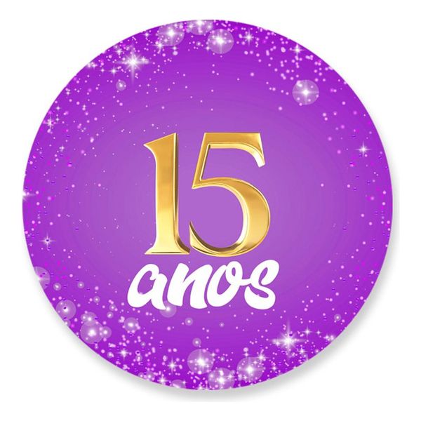 Painel Redondo 50x50 - 15 anos