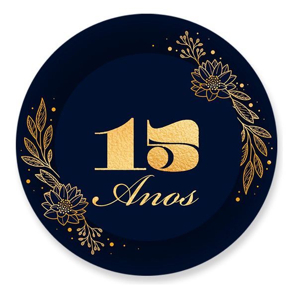 Painel Redondo 50x50 - 15 anos