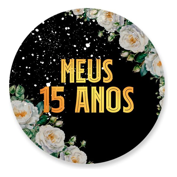 Painel Redondo 50x50 - 15 anos