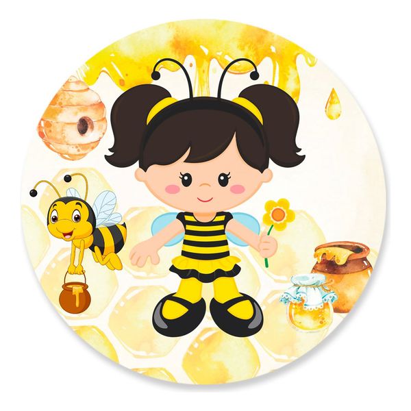 Painel Redondo 50x50 - Abelhas
