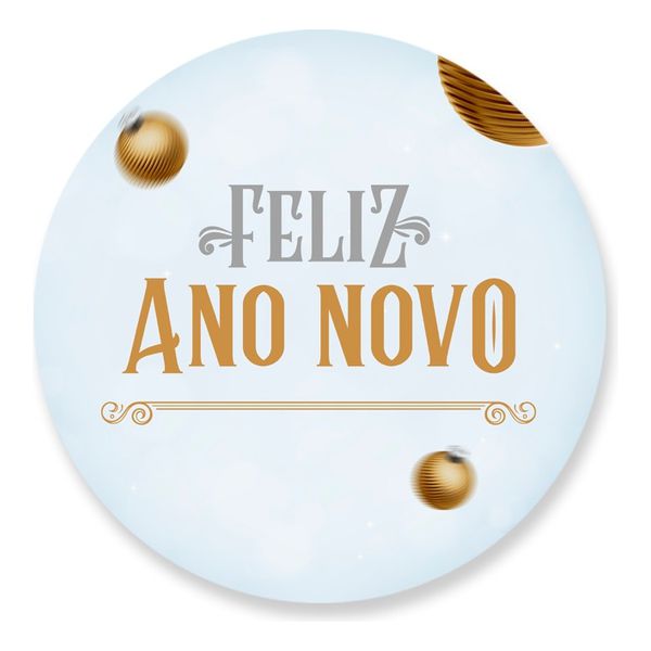 Painel Redondo 50x50 - Ano Novo