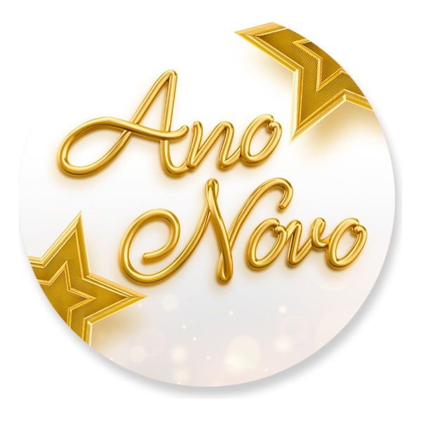 Painel Redondo 50x50 - Ano Novo