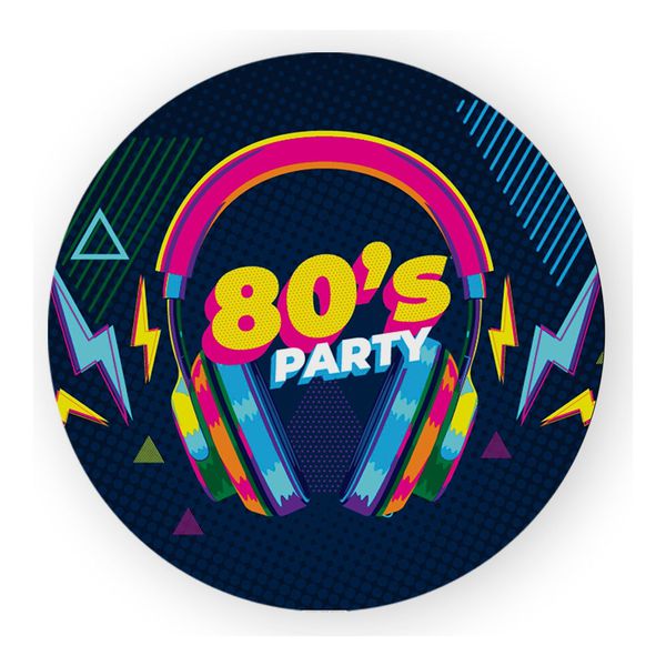 Painel Redondo 50x50 - Anos 80