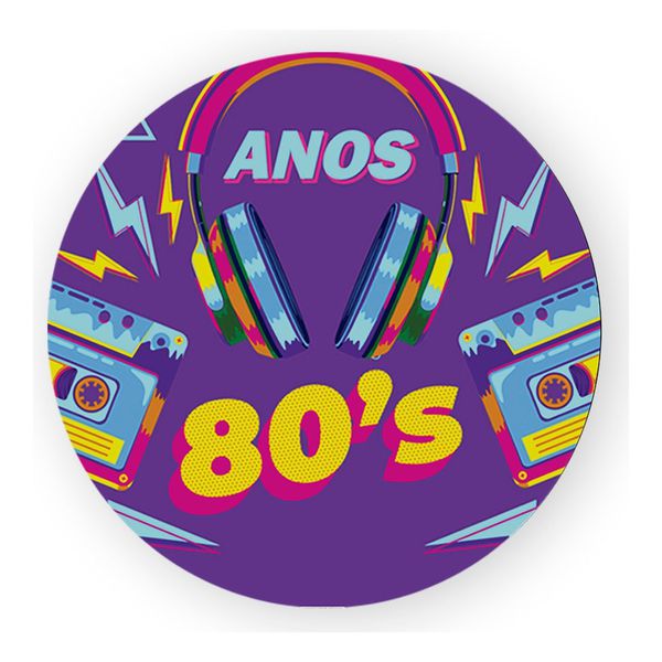 Painel Redondo 50x50 - Anos 80