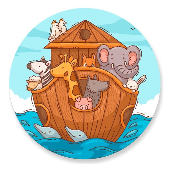 Painel Redondo 50x50 - Arca de Noé