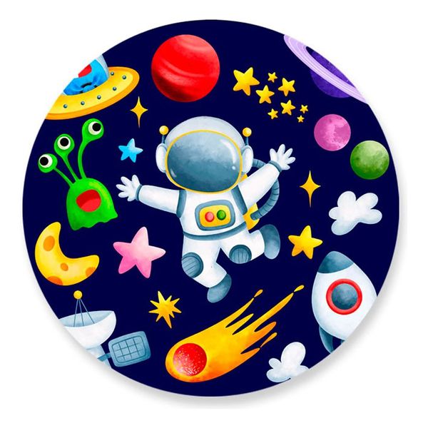 Painel Redondo 50x50 - Astronauta