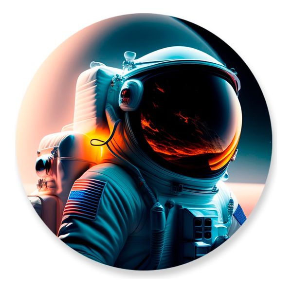 Painel Redondo 50x50 - Astronauta
