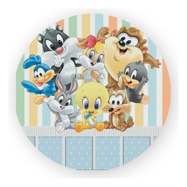 Painel Redondo 50x50 - Baby Looney