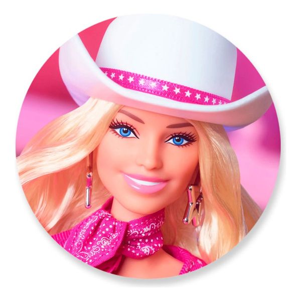 Painel Redondo 50x50 - Barbie